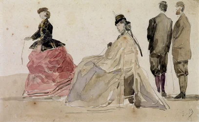 Crinolines op het strand